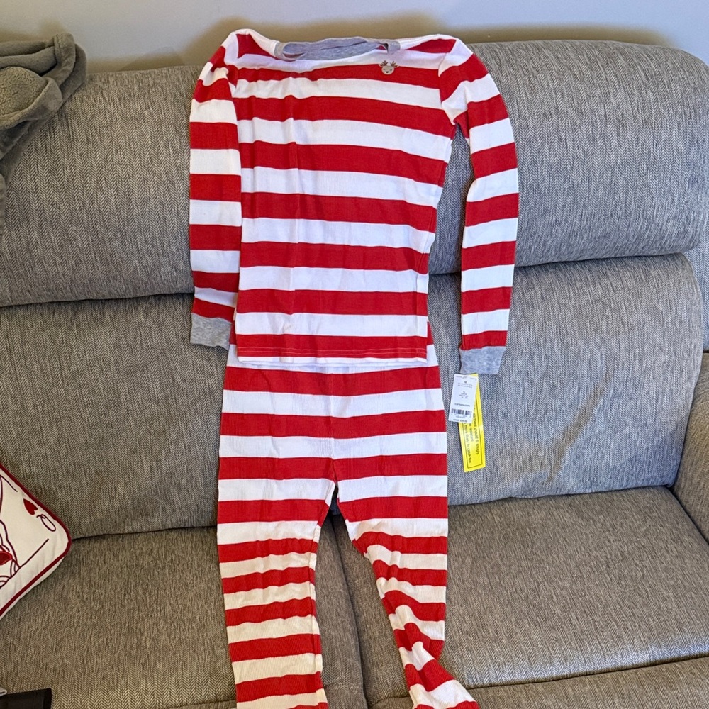 Carters Red and White Striped Pajama Set